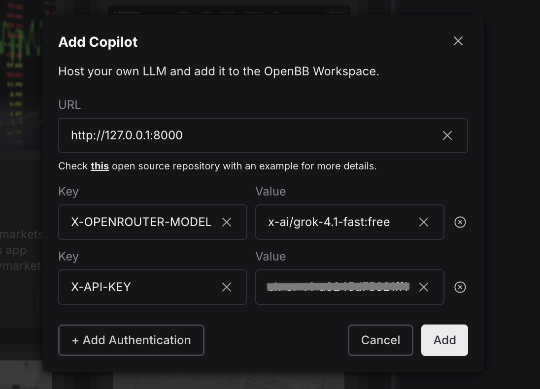 Model selection dropdown in OSOR Agent