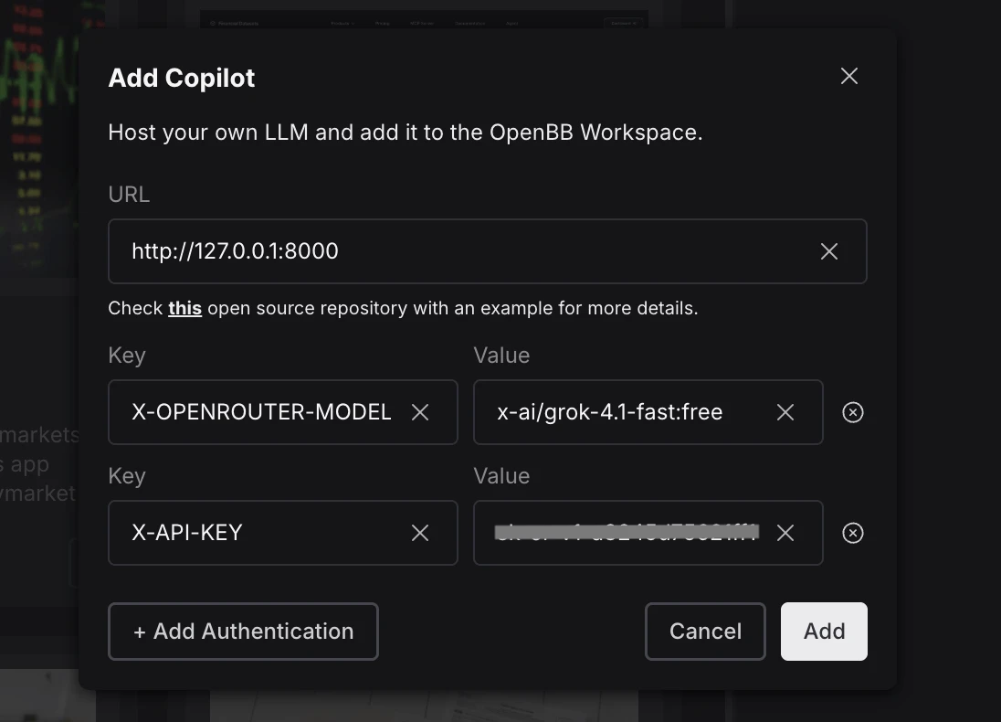 Model selection dropdown in OSOR Agent