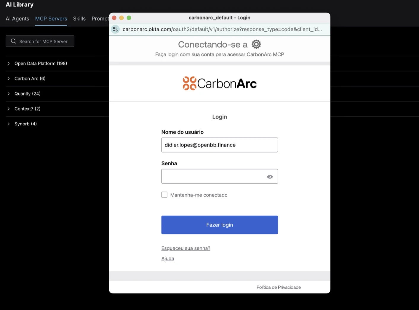 MCP agent authentication and discovery flow