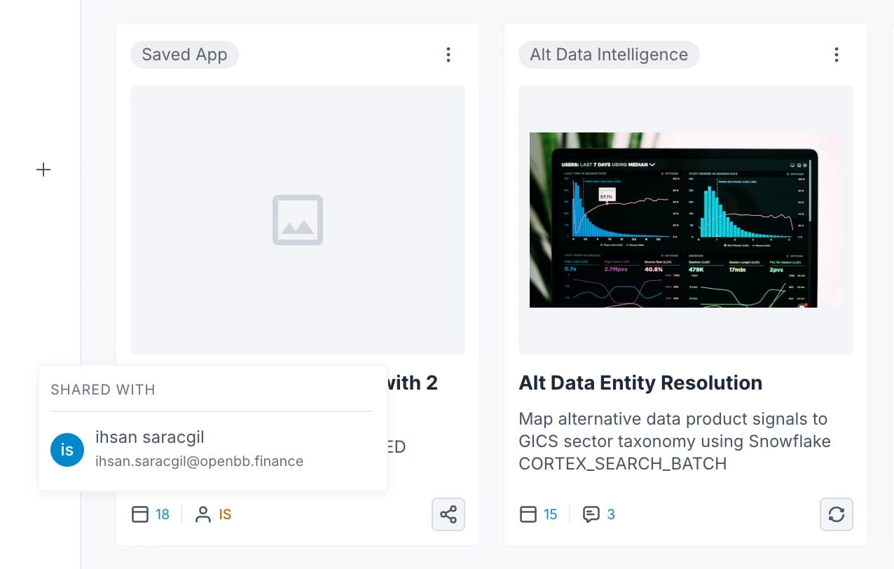 Share app template with team members