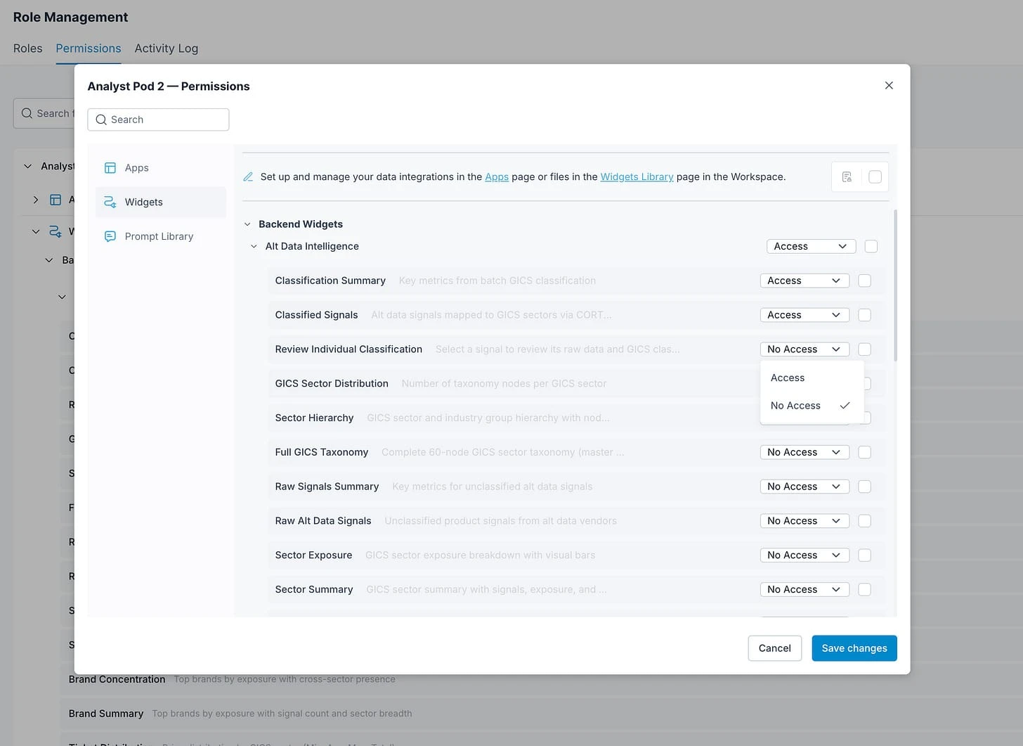 Same dashboard with different views based on RBAC permissions