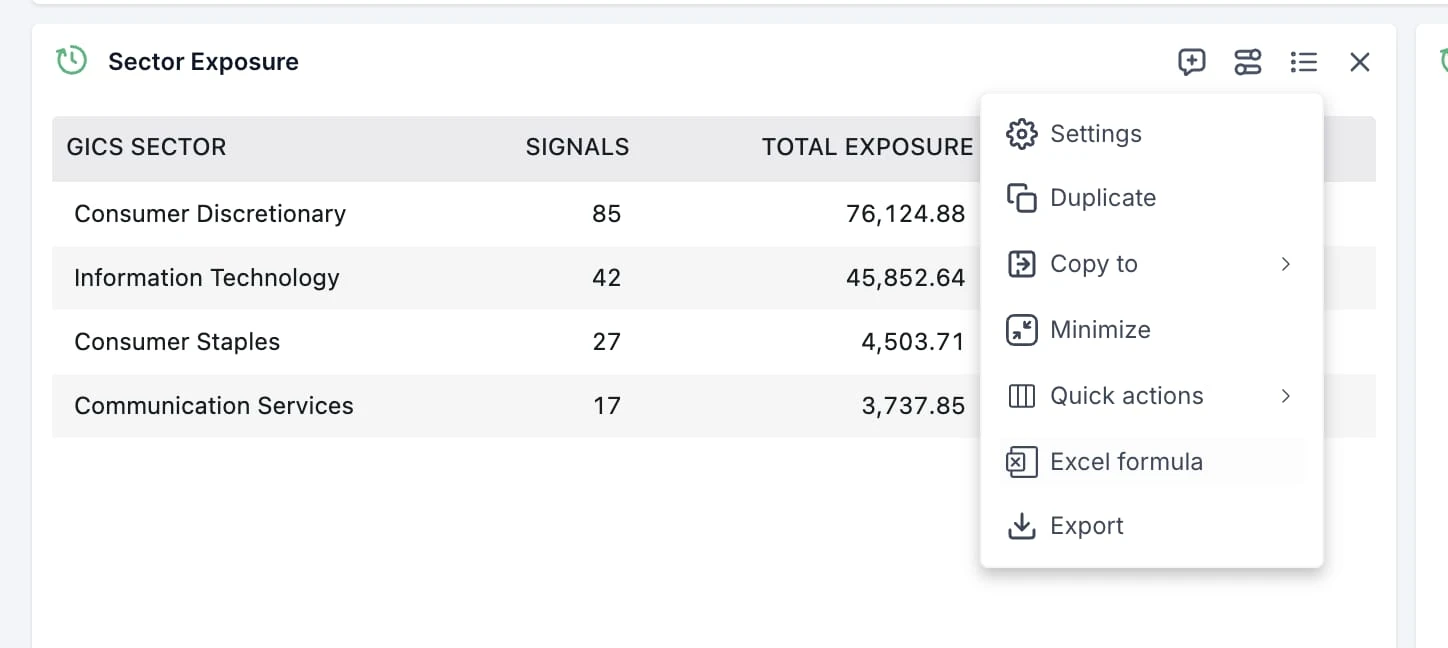 Excel formula integration in OpenBB