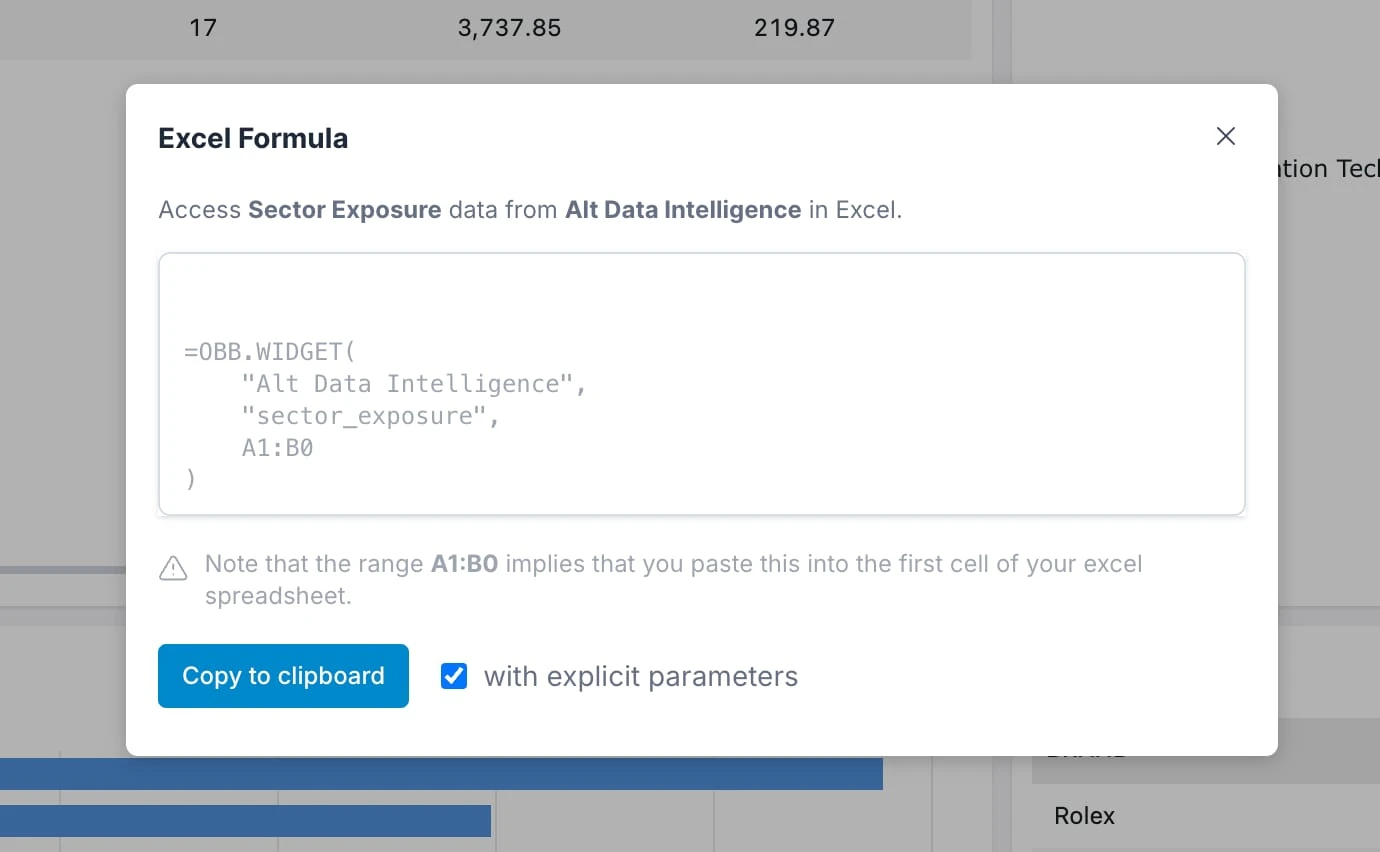 OpenBB Excel add-in plugin