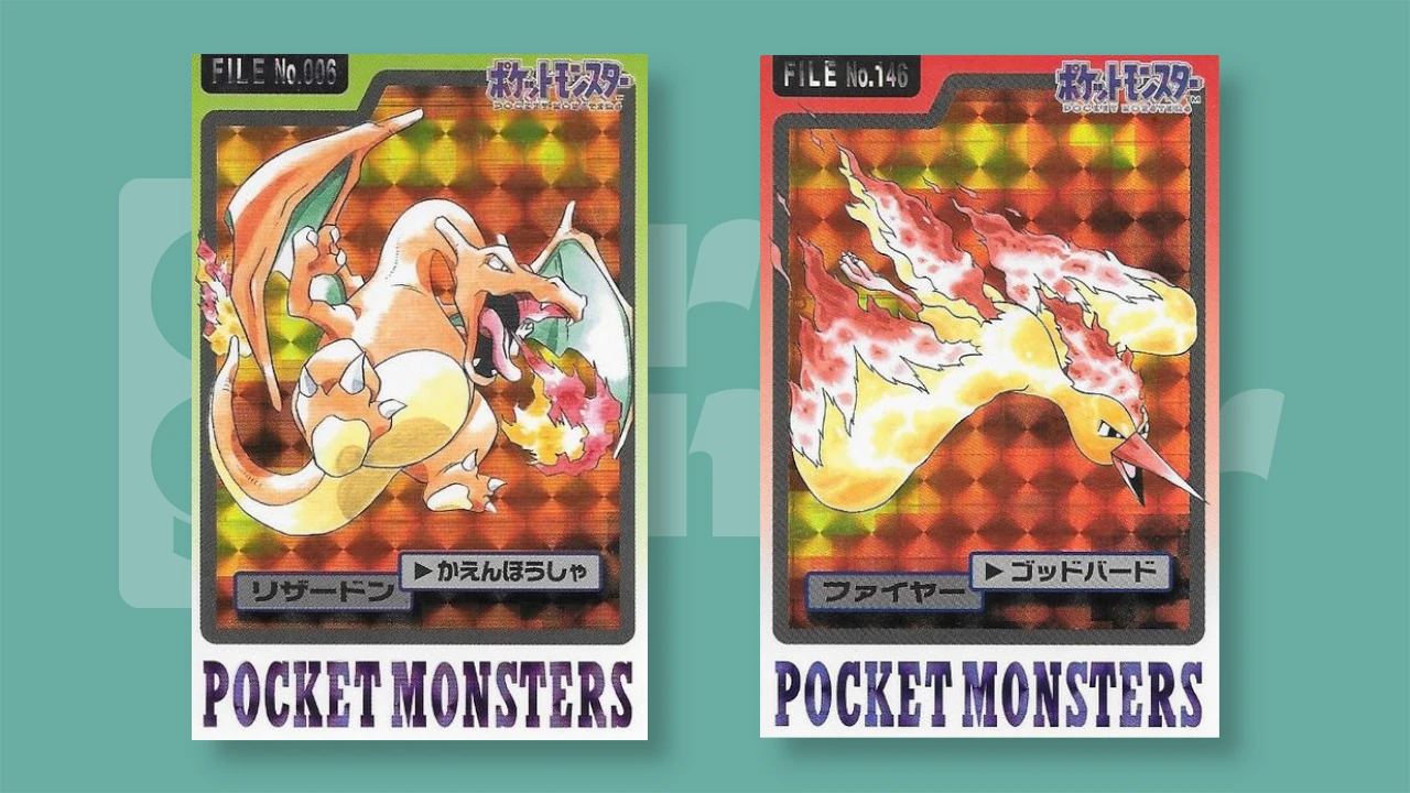Carddass Part 3 and 4 holographic cards with diamond holo pattern
